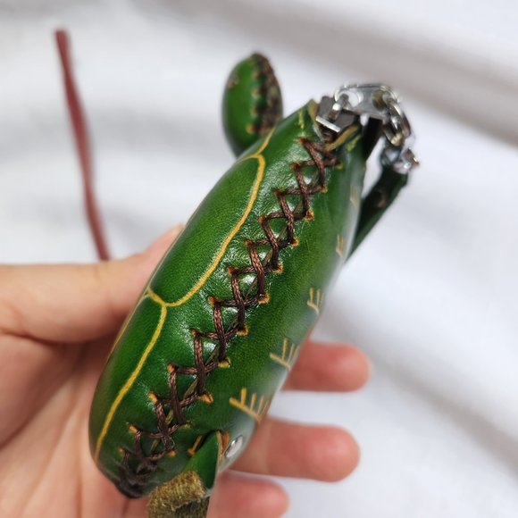 Green Turtle + Red Maple leave Leather Coin/ Change Bags / Wristlets for 1 Price - Picture 8 of 16